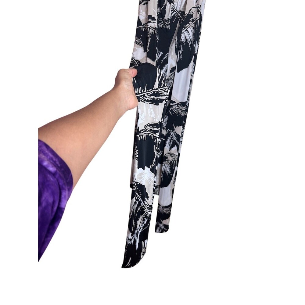 ReVamped Infinity wrap Jumpsuit Womens Size S Multicolor Abstract Wide V-Neck - Picture 4 of 5
